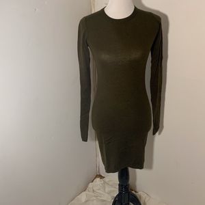 NWT Loren Scott Cashmere Dress, Olive size M